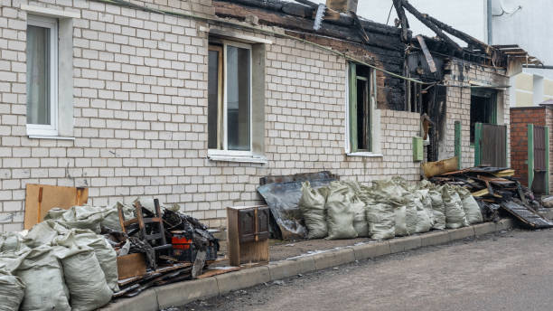Professional Fire Damage Removal technician working in Edgewater, NJ